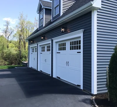 White garage door replacement in CT